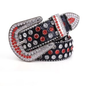 Ceintures En Strass Pour Homme Et Femmes, Ceinture En Cuir à Clous En Cristal De Style