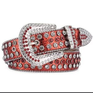 Ceintures En Strass Pour Homme Et Femmes, Ceinture En Cuir à Clous En Cristal De Style