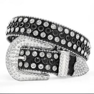 Ceintures En Strass Pour Homme Et Femmes, Ceinture En Cuir à Clous En Cristal De Style