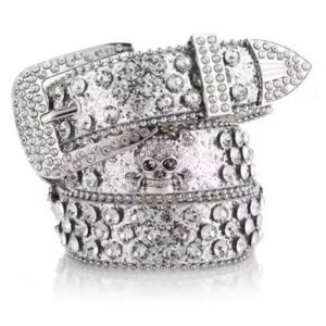 Ceintures En Strass Pour Homme Et Femmes, Ceinture En Cuir à Clous En Cristal De Style