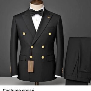 Costume croisé Noir