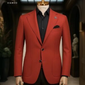 Printemps Orange Blazers pour Hommes Coupe Ajustée Marié Costume De Mariage Veste Classique Grande Taille Hommes Costume Décontracté Veste