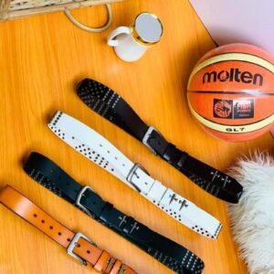 GRUNI Rivet en Cuir Véritable Punk Hommes Rock Crâne Ceintures Hip Hop Style Jeans Métal Ceinture